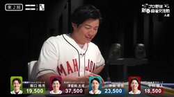 プロ野球選手が怯えまくり！？麻雀で裏目連発に「叩かれてるー！」と泣き顔に放送席爆笑／プロ野球 新春麻雀交流戦