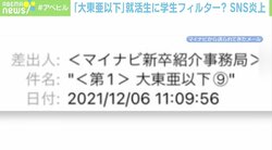マイナビ謝罪“学歴フィルター”否定も…残ったままの疑惑「もう1つのグループは何？」