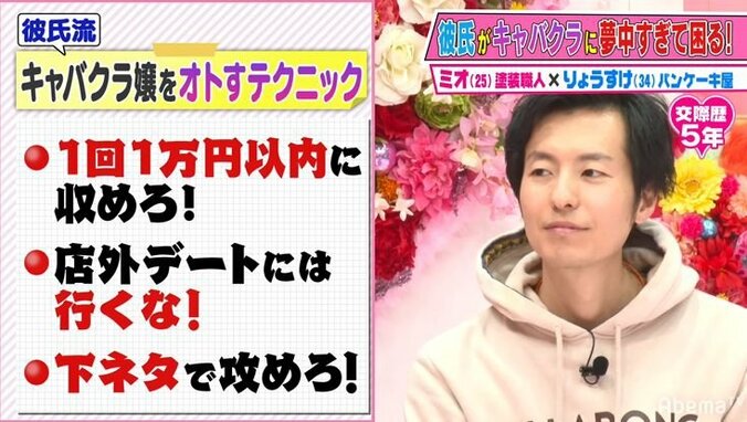「1年間で5人のキャバ嬢をオトすテクニック」とは？　キャバクラ大好き彼氏が伝授するもかまいたち山内は疑問「本当？」 1枚目