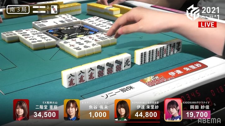 伊達朱里紗、役満テンパイ諦め放銃回避のミラクルセーブ ビタ止めに視聴者も驚愕「これは伝説」