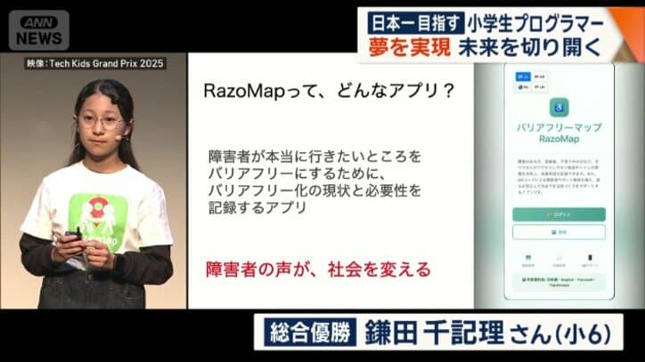 総合優勝　鎌田千記理さん