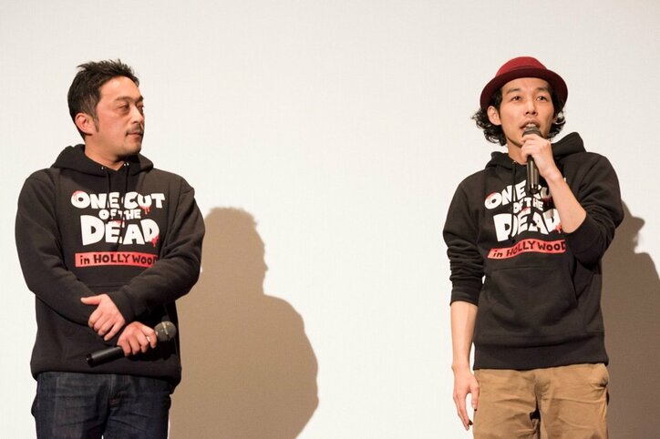 「”お約束”やおなじみのセリフも出てくるので楽しんで」『カメラを止めるな！スピンオフ『ハリウッド大作戦！』試写会