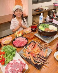 みきママ『贅沢に蟹しゃぶです!!』