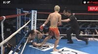 「一撃で終わらせた」実況驚愕！ 渾身の右フック、“グニャリ”と崩れ落ちる衝撃KO決着 【ABEMA 格闘TIMES】