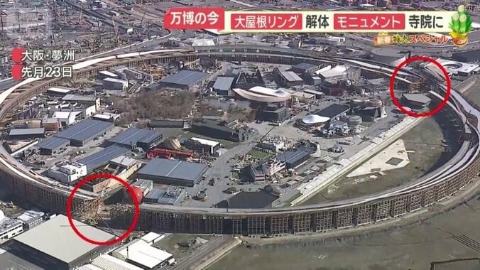 リングの一部を解体