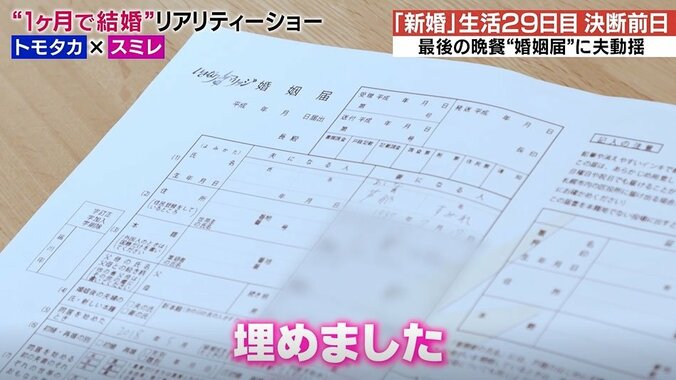 様々な困難を乗り越えてきた30日間の新婚生活…最終日、婚姻届を目の前に夫婦が下した決断とは？ 4枚目