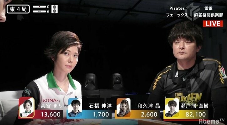 高宮まりのかわいすぎる「ん？」にファンが大喜び 厳しい試合中にみんなほっこり／麻雀・Mリーグ