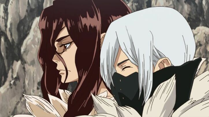 アニメ「Dr.STONE」第19話、先行カット&あらすじ公開 司軍の襲撃を日本刀で迎え撃つ千空たち…!