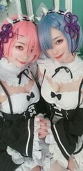 “リアル双子コス”ふたたび！コスプレイヤー・穂南しずく＆萌香の「リゼロ」ラム・レム合わせに絶賛の声