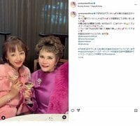 神田うの、ピンクコーデでデヴィ夫人の85歳誕生日を祝福「いつまでもお元気で強くて勇敢で美しい夫人でいて下さい」