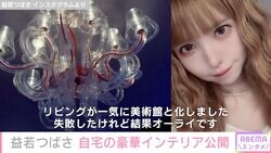 「リビングが一気に美術館」益若つばさ、自宅の豪華インテリアを公開し「オシャレ過ぎてビビる」と絶賛の声
