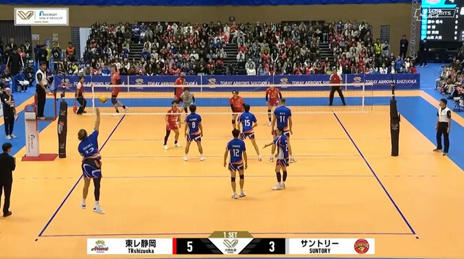 リベロの手前で急激に変化