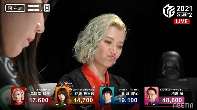 これって変顔？二階堂瑠美の顔つき“七変化”に視聴者が興味津々「こんなんファンになっちゃう」／麻雀・Mリーグ 1枚目