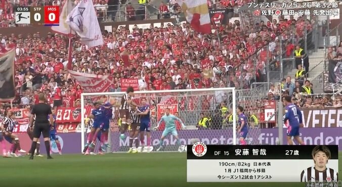マジかよ…！？ 日本代表・安藤智哉、衝撃の“190cm豪快ヘッド”炸裂「飛んできた！」驚異のジャンプ力→打点の高い一撃 4枚目