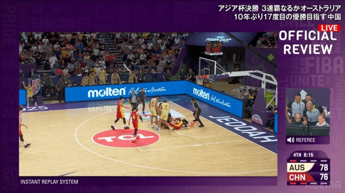 「血の気が多い…」バスケ中国代表の“過剰なラフプレー”にファン衝撃！「ラグビーかよ」「良い試合に水を差すな」審判無視で敵に馬乗り→豪州HCが乱入で騒然 4枚目