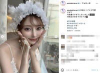 明日花キララの“デコルテ＆美ボディ”際立つドレス姿にファン悶絶「きーちゃん天使」「たまりません」