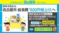 【動画】名古屋市で給食費値上げ
