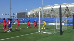 豪快！日本代表DF、韓国MFを吹っ飛ばす“異次元ヘッド”炸裂「よく競り勝った」「ヤバすぎる」永野修都の決勝点演出にファン歓喜【U23アジアカップ】