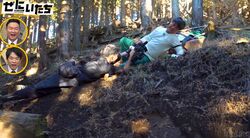 「ロケ史上一番キツい」天竺鼠・瀬下、20kgの荷物を担ぎ山頂に物資を運ぶ…ほぼ傾斜の獣道にかまいたちも絶句