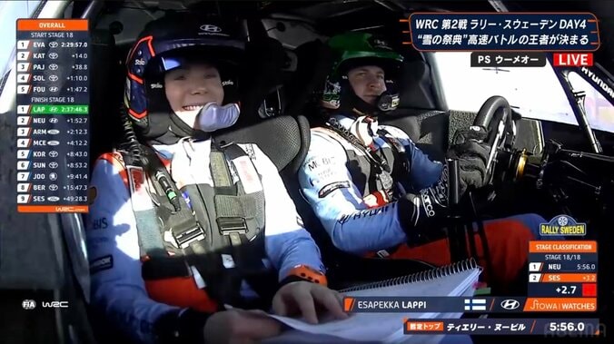 助手席が「女性だよ」 世界ラリーで唯一…“美しき情熱の案内役”に熱視線「かわええなあ」 3枚目