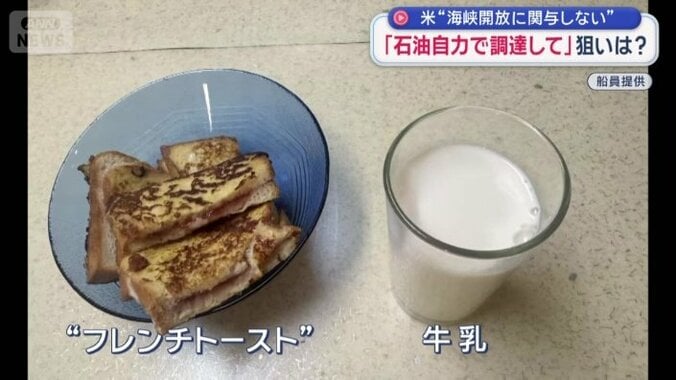 フレンチトーストと牛乳