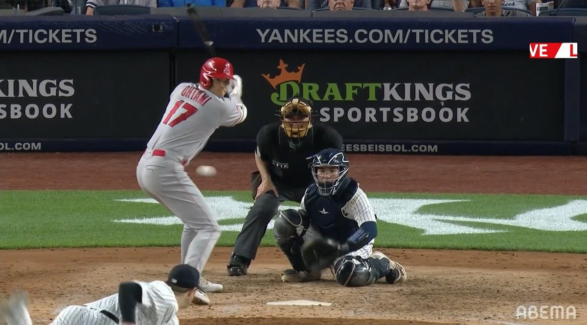 ヤンキースタジアム　大谷翔平先発試合　実使用球　エンゼルスvsヤンキース ヤンキースタジアム 大谷翔平先発試合 実使用球 エンゼルスvs