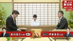 2015年度準優勝・森内俊之九段が登場　伊藤真吾五段と対局中／将棋・朝日杯将棋オープン戦一次予選