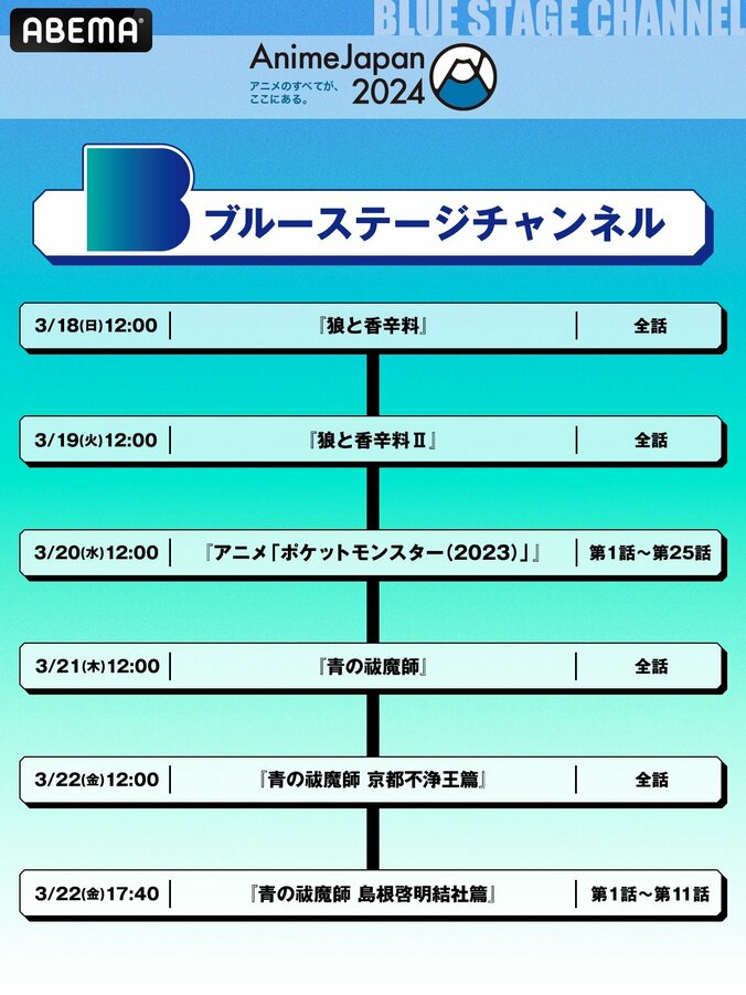 【写真・画像】「AnimeJapan 2024」参加タイトル関連作26作品の無料一挙放送が決定！『【推しの子】』などの人気作が一挙放送　4枚目