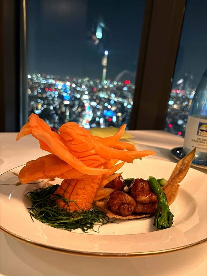 にんじんで作ったドラゴン