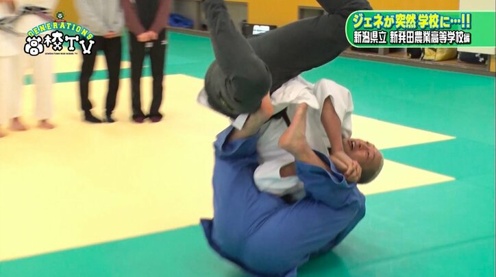 関口メンディー、高校 柔道部と対決 その結果は…