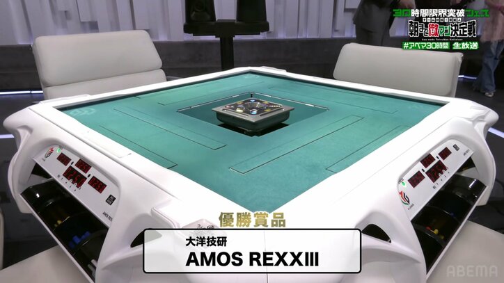 優勝商品の麻雀卓