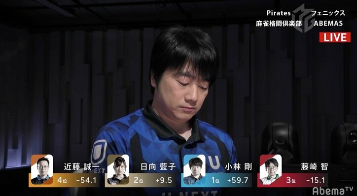 小林剛の“絶対浮力”チームの大ピンチ救う勝利でセミファイナル圏内維持／麻雀・Mリーグ