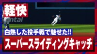 【映像】華麗なスライディングキャッチからの仁王立ち
