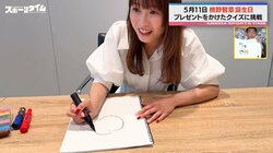 画伯爆誕！？西澤アナの直筆イラスト入り誕プレにサッカー元日本代表が大興奮「めっちゃ嬉しいこういうの！」