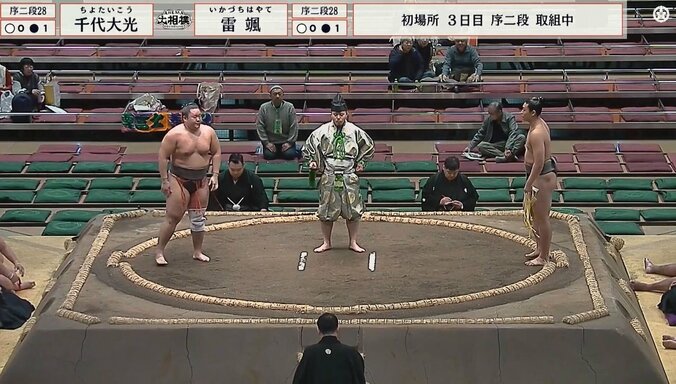 驚異のスタイル 19歳のイケメン力士（右）