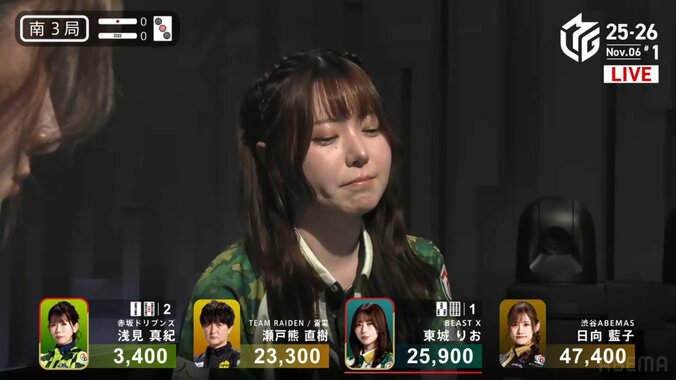 アガリたい！ツモ番の度に変わる美女雀士の表情