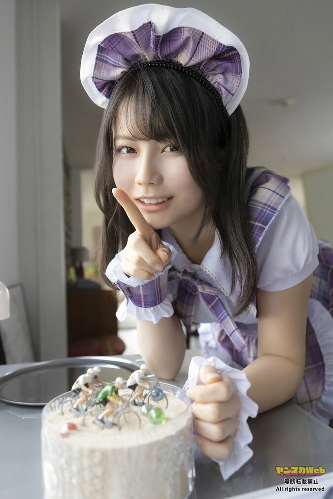 “ミスマガジン2025読者特別賞”冨永実里がメイドだったら ヤンマガWeb「ミスマガのアソビバ！」カット公開 1枚目