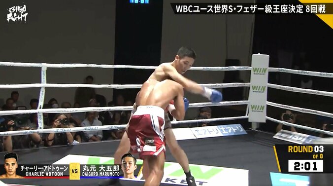 相手が“フラフラ”すぎてパンチが当たらない… TKO直前のラッシュで“硬すぎる拳”が生んだ珍しい光景が話題 2枚目