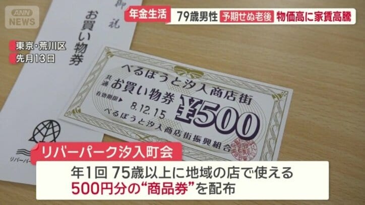 500円分の“商品券”を配布