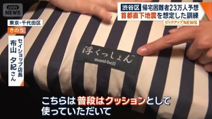 普段はクッションとして使用