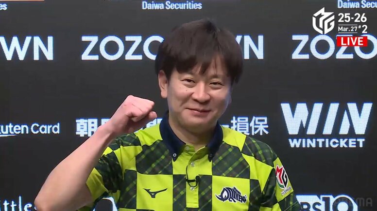 個人4連勝フィニッシュ！園田賢、オーラスで決めた迫力の親跳満 チームの4位通過も目標は優勝「リベンジをしたい」／麻雀・Mリーグ