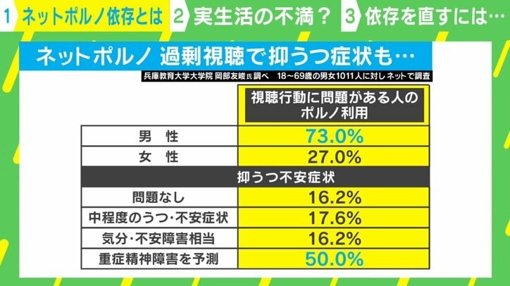 【写真・画像】「ネットポルノ依存」の実態 自分でコントロールできない状態も… 生活上の生きづらさやストレスを抱えている可能性　4枚目