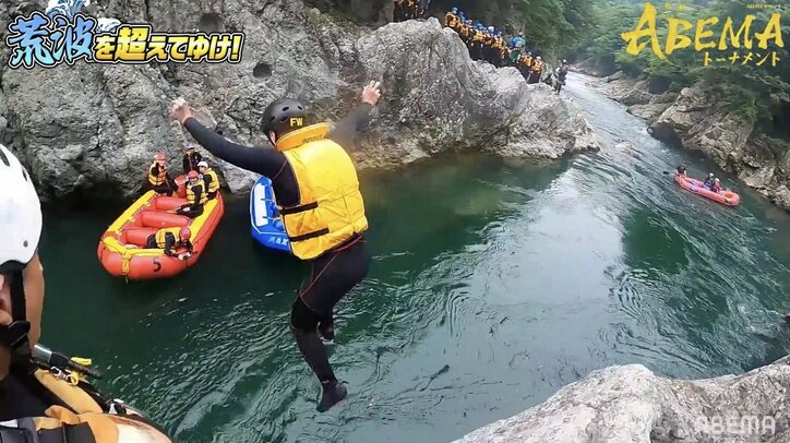 チーム渡辺、本戦の“荒波”想定し急流川下りにチャレンジ！渡辺明名人「ちゃんと漕げよ！」と鬼リーダーの顔に！？／将棋・ABEMAトーナメント