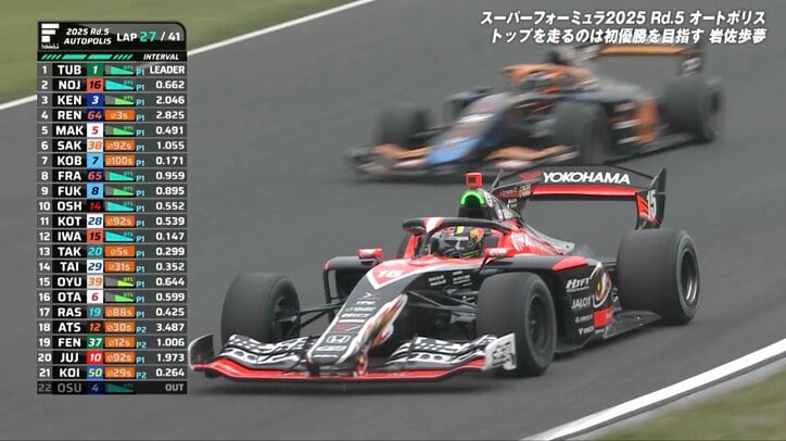 【写真・画像】「外れた！」F1に最も近い男・岩佐が“激昂”　首位走行も突如スローダウン、ピットに辿り着けず…無線で怒り露わ　1枚目