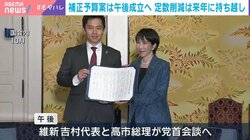 補正予算案は午後成立へ 定数削減は来年に持ち越し