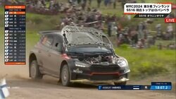 ちょボンネットが！ 視界ゼロでラリー車が激走する“まさかの”光景 「漫画みたいw」「これで運転できゃうんだから」ファン騒然