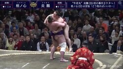 「出たー！ノシンクレーン！」栃ノ心、“クレーン”炸裂で炎鵬に完勝