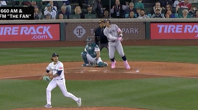 【写真・画像】一体、何が起きた？ 1147億円男ソトの“爆速打球”でピッチャーが飛んだ！「これはヤバい」「すごい音」164キロ“低弾道ライナー”が通過　1枚目