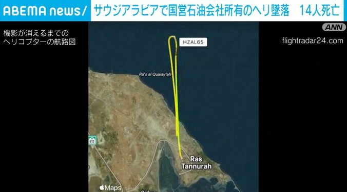 ヘリコプターの航路図