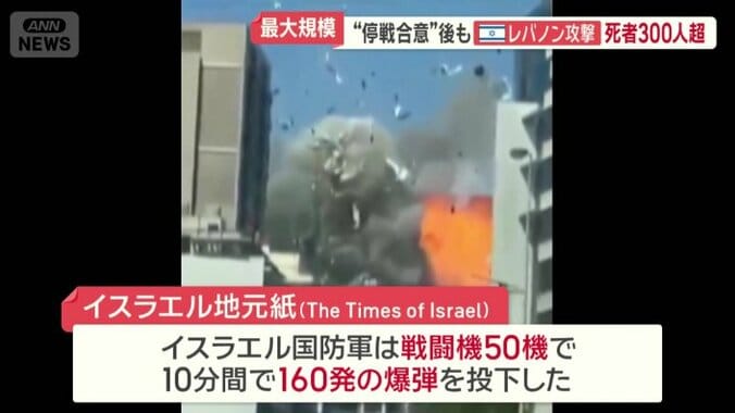 10分間で160発の爆弾を投下したと伝える